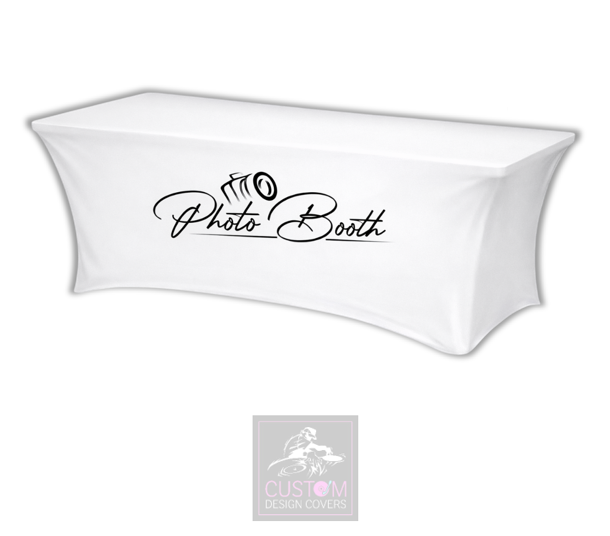 White Photobooth Lycra Table Cover