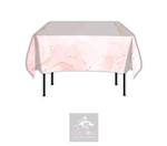 Pink Marble Square Table Cover