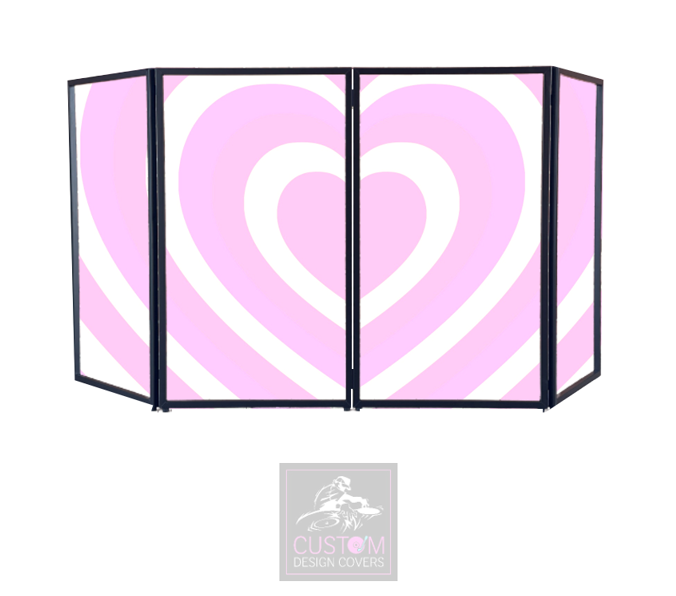 PINK HEART DJ LYCRA FACADE PANELS