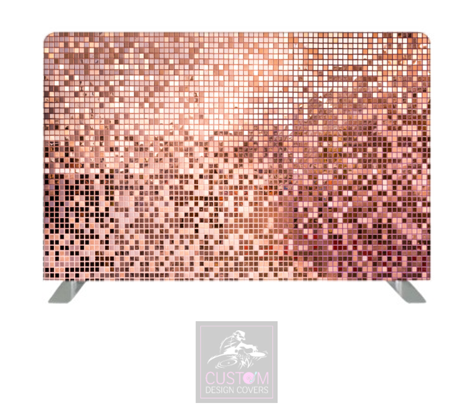 Rose Gold Mirror Wall Effect Lycra Pillowcase Backdrop Cover