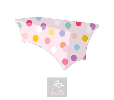 Colourful Spotty Lycra Table Cover