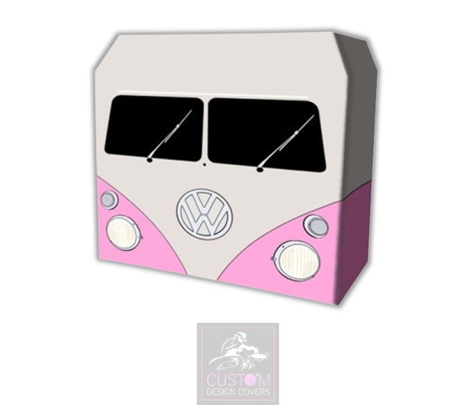 VW Camper PINK Lycra DJ Booth Cover