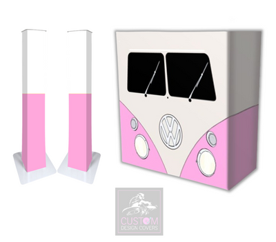 Pink VW Camper Lycra DJ Covers (PACKAGE BUNDLE) - COMBI