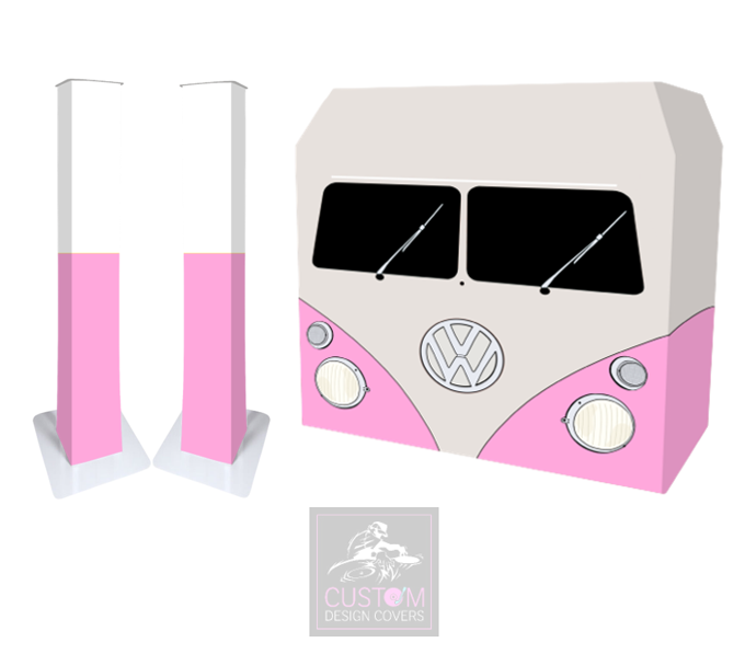 Pink VW Camper DJ Covers (PACKAGE BUNDLE) - MKII