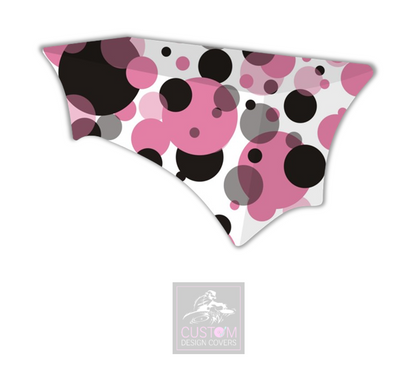 Black & Pink Spots Lycra Table Cover