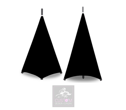 Plain Black Stand Lycra Covers 