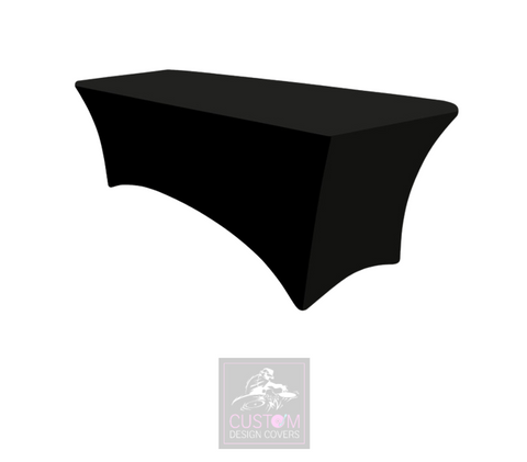 Plain Black Lycra Table Cover 