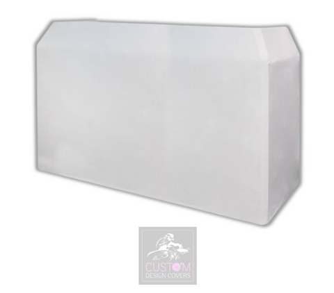 Plain White Lycra DJ Booth Cover