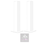 Plain White Podium Covers (PAIR)