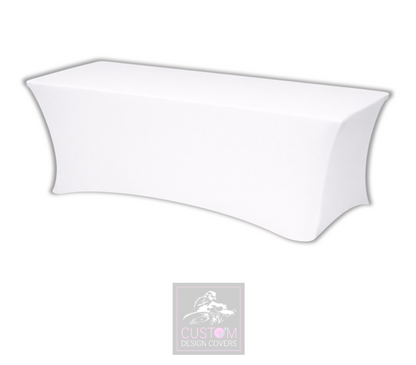 Plain White Lycra Table Cover
