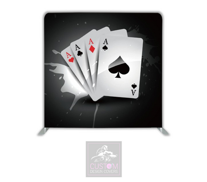Casino Cards Lycra Pillowcase Backdrop Cover