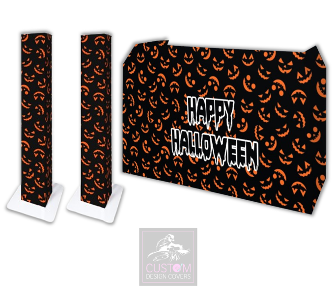 Pumpkin Happy Halloween Lycra DJ Covers (PACKAGE BUNDLE)