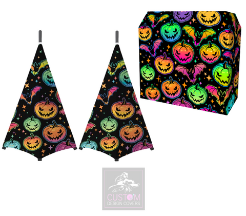Halloween Pumpkin and Bats Lycra DJ Covers (PACKAGE BUNDLE) - MKII