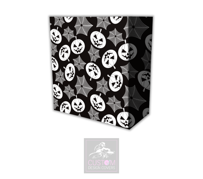 Halloween Pumpkin & Cobwebs Lycra DJ Booth Cover 