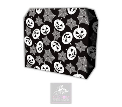Halloween Pumpkin & Cobwebs Lycra DJ Booth Cover 