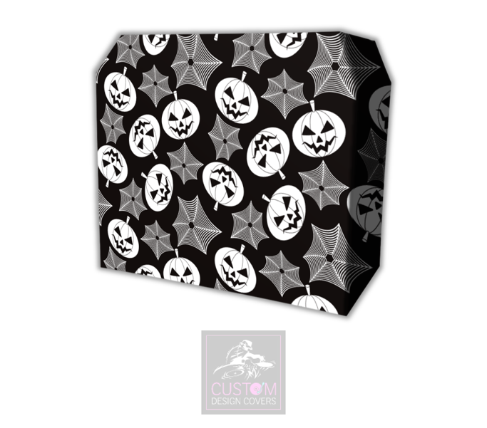Halloween Pumpkin & Cobwebs Lycra DJ Booth Cover 