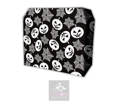 Halloween Pumpkins & Cobwebs Lycra DJ Booth Cover 