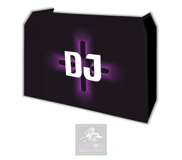 Purple Pulse Lycra DJ Booth Cover
