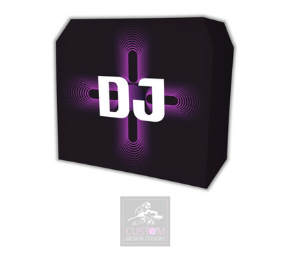 Purple Pulse Lycra DJ Booth Cover