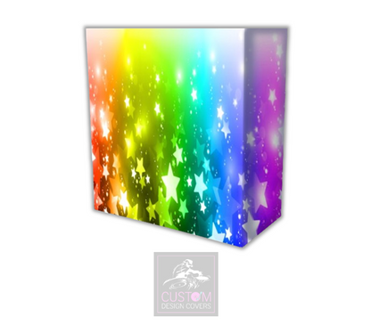 Rainbow Stars Lycra DJ Booth Cover