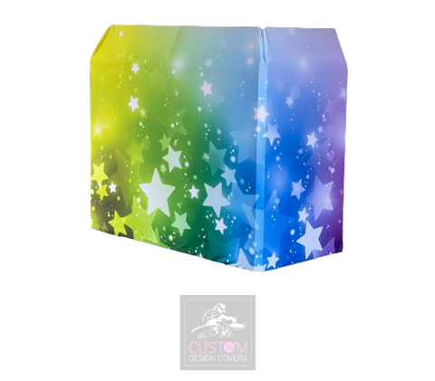 Rainbow Stars Lycra DJ Booth Cover