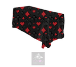 Red Casino on Black Rectangle Table Cover 