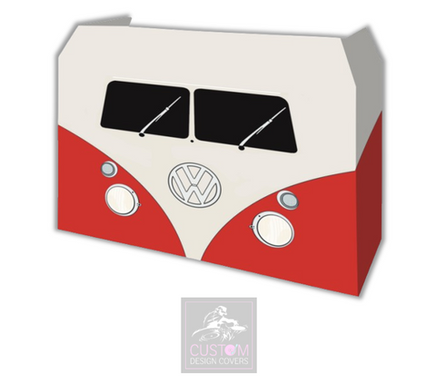 VW Camper RED Lycra DJ Booth Cover