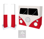 Red VW Camper Lycra DJ Covers (PACKAGE BUNDLE) - COMBI 