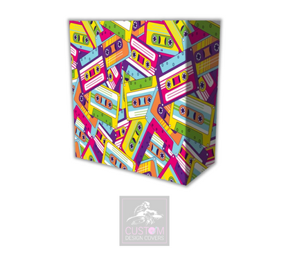 Retro Cassette Lycra DJ Booth Cover 