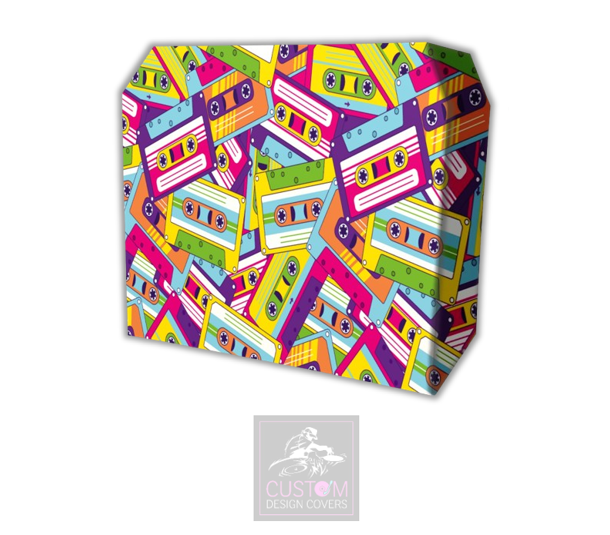 Retro Cassette Lycra DJ Booth Cover 