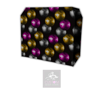 Retro Mirror Balls Lycra DJ Booth Cover 