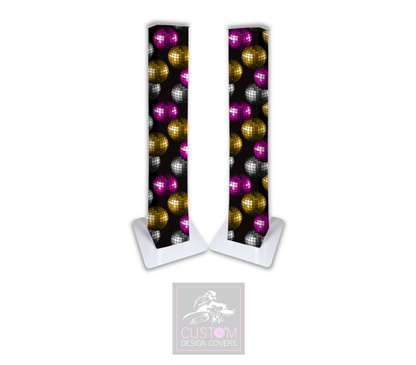 Retro Mirror Balls Lycra Podiums (PAIR) 