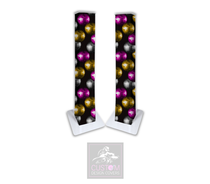 Retro Mirror Balls Lycra Podiums (PAIR) 