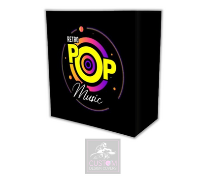 Retro Pop Music Lycra DJ Booth Cover