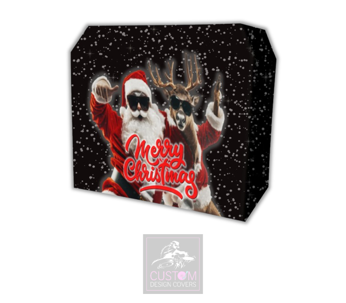 Rocking Christmas Lycra DJ Booth Cover 