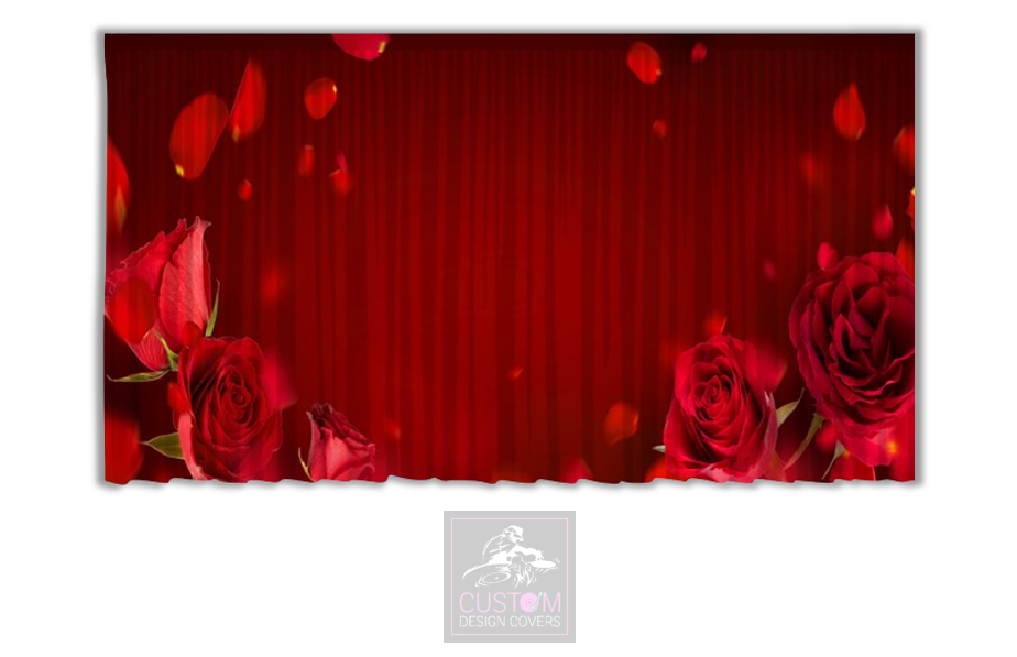 Red Roses Backdrop Curtain