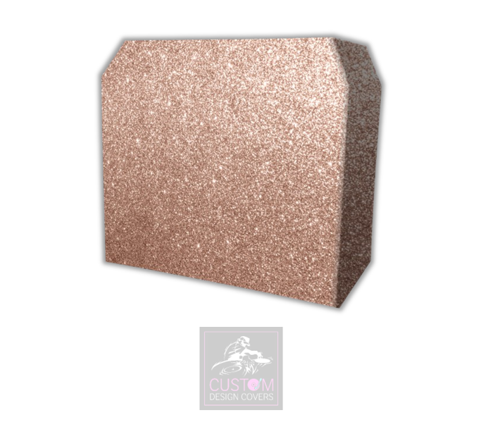 Rose Gold Glitter Effect Lycra DJ Booth Cover