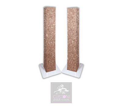 Rose Gold Glitter Effect Lycra Podiums (PAIR) 