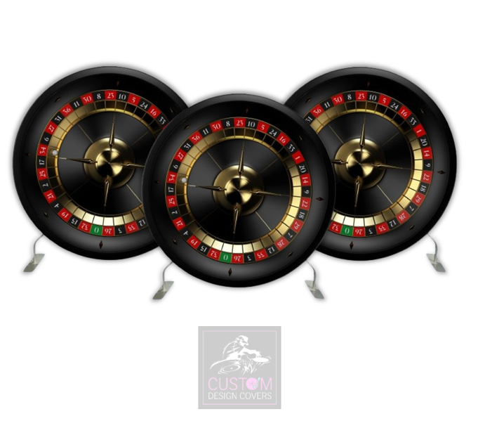 X3 Roulette Table Full Circle Backdrop Covers