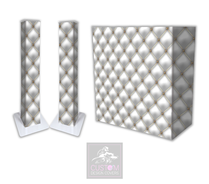 Royal Chesterfield Lycra DJ Booth Cover (PACKAGE BUNDLE) 
