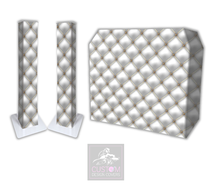 Royal Chesterfield Lycra DJ Booth Cover (PACKAGE BUNDLE)