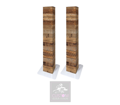 Rustic Just Married Lycra DJ Booth Cover (PACKAGE BUNDLE)