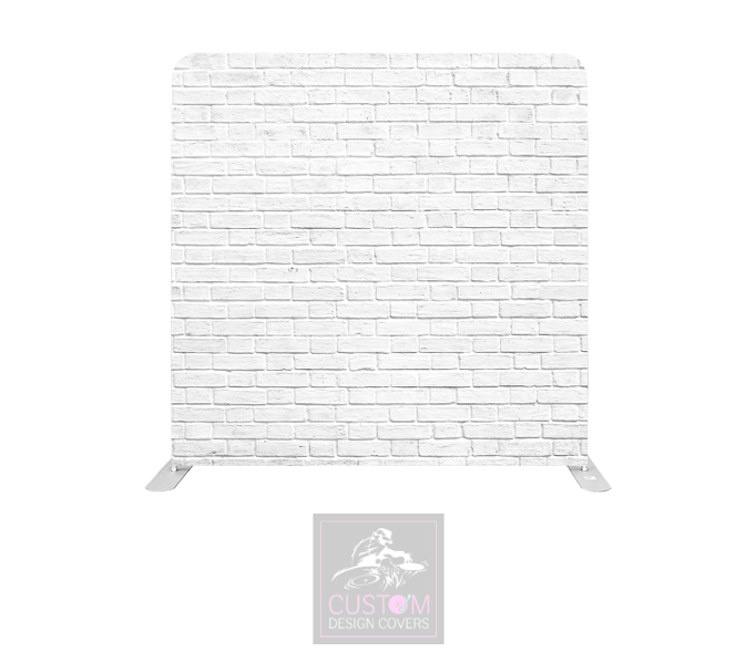 White Brick Wall Lycra Pillowcase Backdrop Cover