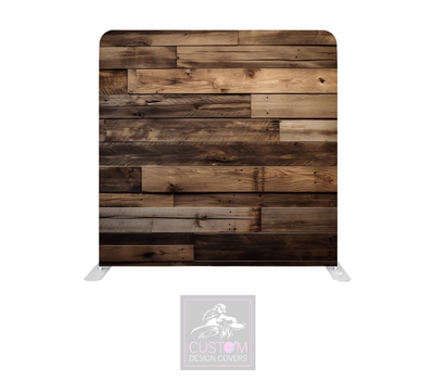 Rustic Wood Effect Lycra Pillowcase Backdrop Cover