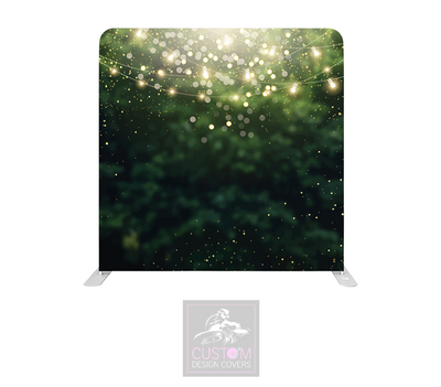 Bokeh on Forest Green Lycra Pillowcase Backdrop Cover (DOUBLE SIDED)