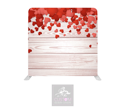 Rustic Hearts Lycra Pillowcase Backdrop Cover (DOUBLE SIDED)