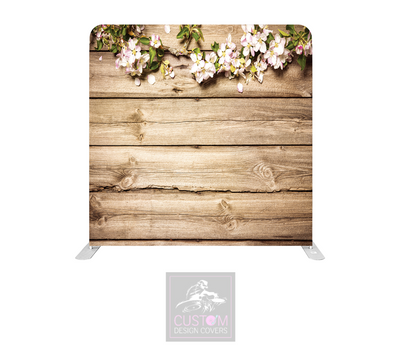 Spring Floral on Rustic Lycra Pillowcase Backdrop Cover