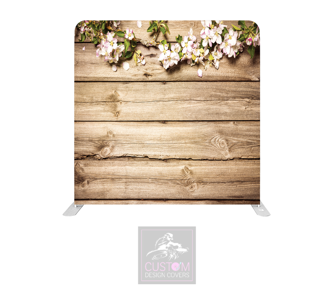 Spring Floral on Rustic Lycra Pillowcase Backdrop Cover