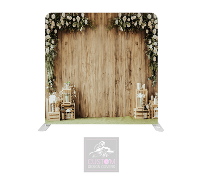 Rustic Wedding Lycra Pillowcase Backdrop Cover (DOUBLE SIDED)