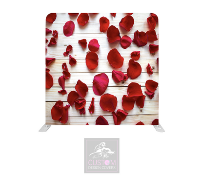 Rose Petals on Rustic Lycra Pillowcase Backdrop Cover (DOUBLE SIDED)
